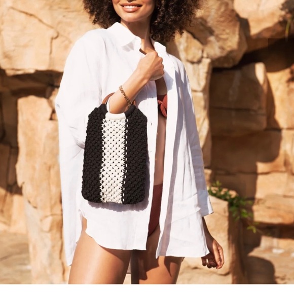 LAUDE THE LABEL Gabby Mini Macrame Bag Rachel Zoe - Picture 7 of 10